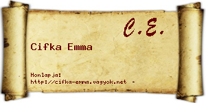 Cifka Emma névjegykártya